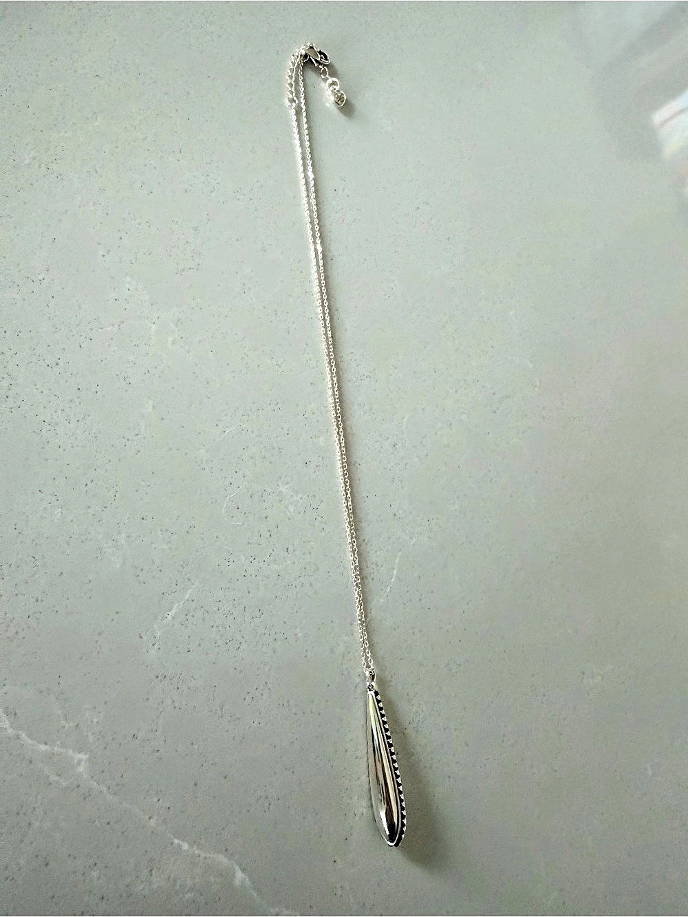 Brighton Droplet Necklace Silver Pendant